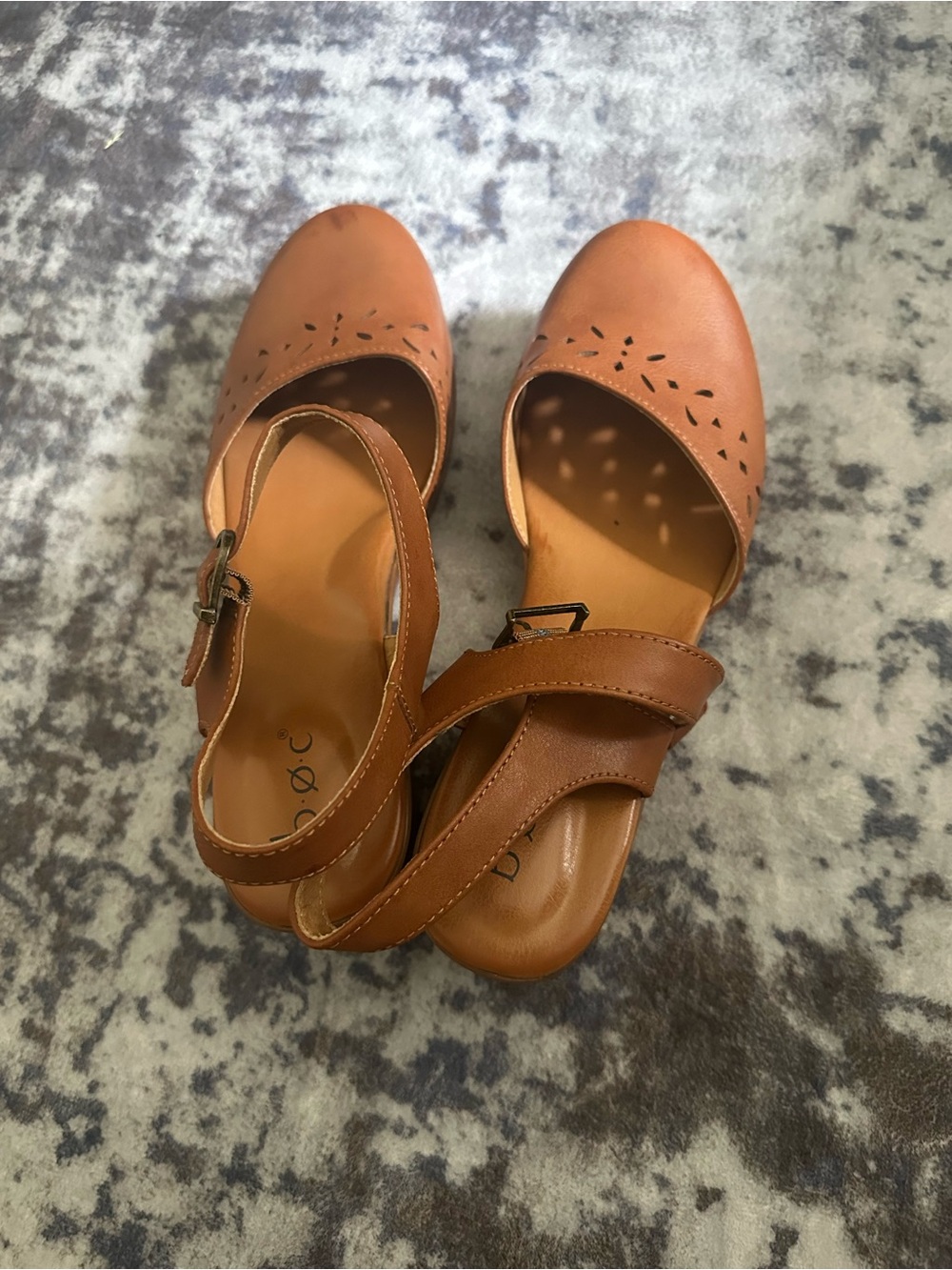 boc Tan Wedge Closed-Toe Ankle Strap Heels - Brand New Never Worn